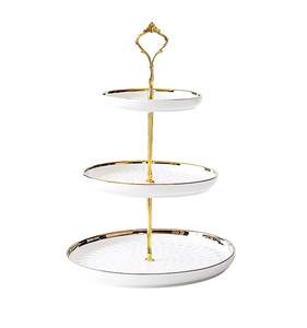 Large Round Metal <b>Cake</b> <b>Stand</b> With Gold Finished For Elegant Event Setups Birthday <b>Cakes</b> And <b>Tiered</b> Dessert Presentations - Product Image 4