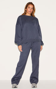 Vente en gros, sweat-shirt et survêtement 2 pièces pour femmes New Navy personnalisé de qualité supérieure, ensemble femme pleine longueur, ensemble 2 pièces de jogging et de survêtement - Product Image 5