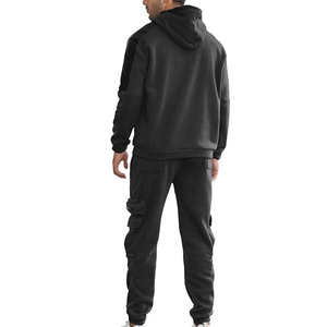 Sudadera unisex con logotipo personalizado para entrenamiento, sudadera polar de talla grande y chándal para correr para hombre - Product Image 2