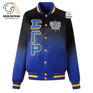 Veste universitaire unisexe élégante Sigma Gamma Rho avec des patchs brodés pour les amateurs de streetwear décontracté, de la mode sportive et de l'extérieur - Product Image 1