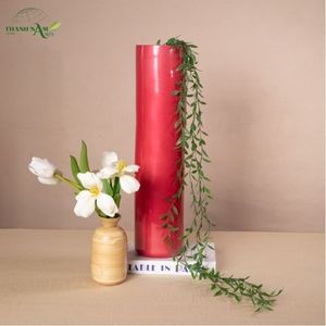 Vase de table en bambou enroulé Art Déco fait à la main - Décoration écologique et durable pour les intérieurs modernes - Product Image 4