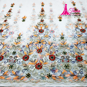 Catégorie de produit Tissu net brodé perlé fabriqué à la main pour tissu de broderie tissé par robes - Product Image 1