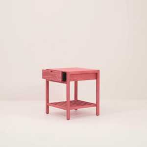 Table de chevet moderne en bois massif avec tiroir et étagère ouverte Table de chevet pour chambre et salon. - Product Image 3