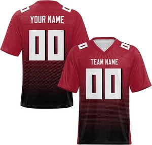 Camisetas de Fútbol Americano Personalizadas 2026, Manga Corta, Secado Rápido, Poliéster, Impresión por Transferencia de Calor para Logotipo de Equipo Personalizado, MOQ Bajo, al por Mayor - Product Image 2