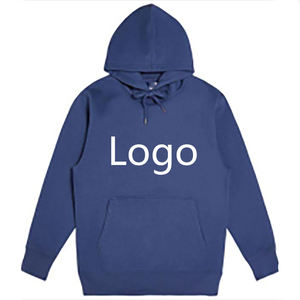 เสื้อฮู้ดผู้ชายผ้าคอตตอนผ้าโพลีเอสเตอร์มีฮู้ดระบายอากาศได้ดีพิมพ์โลโก้ที่เรียบง่ายเสื้อสวมหัว - Product Image 1