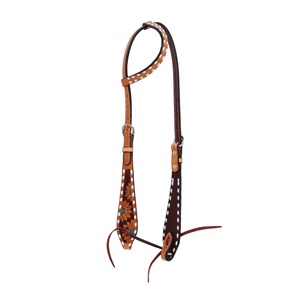 Cabestro Occidental de Cuero Vacuno con Diseño Floral Hecho a Mano de Alta Calidad, Brida Occidental para Caballos, por Exportadores Indios - Product Image 1