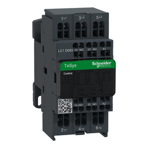 Contattore Schneider Electric LC1D093E7 TeSys Deca 3P(3NO) 48V AC 50/60Hz con Bobina a Molla e Terminali a Molla AC-3/AC-3e <=440V 9A 50/60Hz - Product Image 1