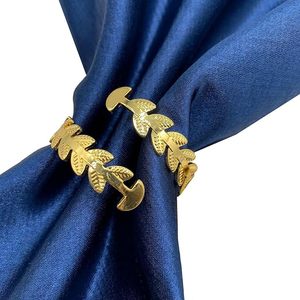 Ronds de serviette ronds décoratifs faits à la main en feuille d'or pour la décoration de table de mariage à la maison - Product Image 6
