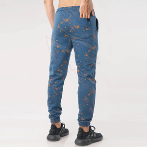 Pantalons décontractés respirants en coton pour hommes, couleur unie, élastique, taille moyenne, fermeture Offre Spéciale Streetwear - Product Image 3