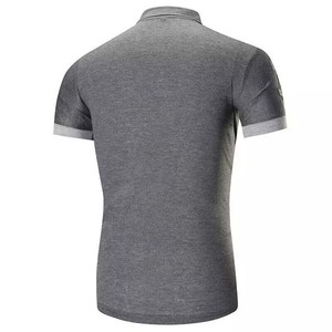 Vente en gros de t-shirts pour hommes en jersey de coton respirant, grande taille, unis, avec impression de logo personnalisé, broderie, manches courtes - Product Image 5