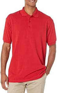 Haute qualité hommes à manches courtes 100% coton Piqué tissus 180gsm OEM Bangladesh usine polos à la mode - Product Image 2