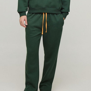 Survêtements en molleton de coton avec impression sérigraphique, 100% coton, pantalon de survêtement évasé, ensembles de survêtement délavés, survêtement imprimé personnalisé - Product Image 4