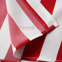 Conjunto Deportivo de Verano para Hombre, Transpirable, a Rayas, Camisa de Manga Corta con Botones, Pantalones Cortos Rojos, 2 Piezas, Poliéster/Algodón, Ropa Deportiva