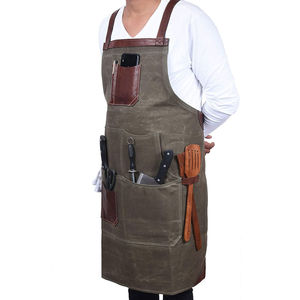 Delantal de soldadura de cuero dividido, delantal Protector de seguridad para soldar, delantal de cuero resistente al calor, ropa protectora ignífuga - Product Image 6