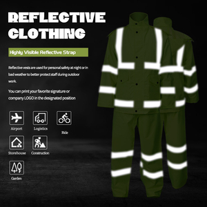 Reflective Suits <b>Hi</b> <b>Vis</b> Security Workwear Suits Custom Logo Winter Security Wear Suits Sets - Product Image 6