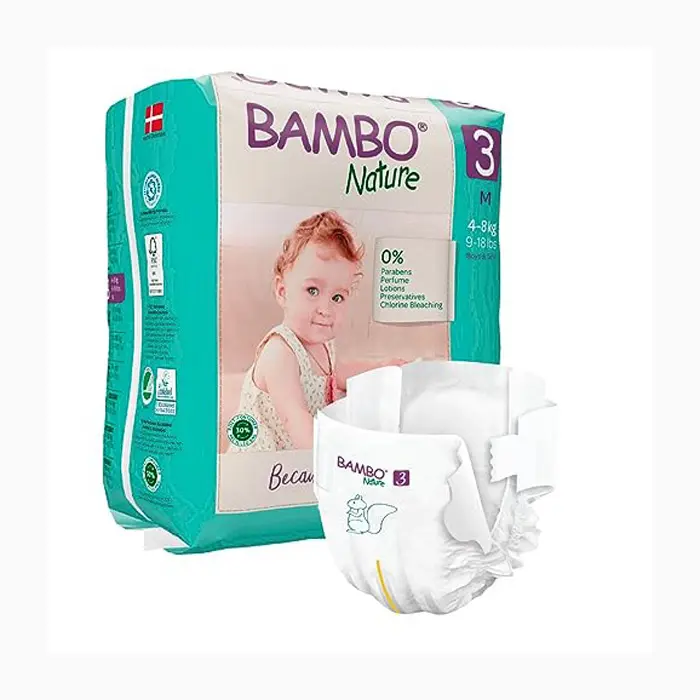 Bambo Nature Премиум экологически чистые детские подгузники