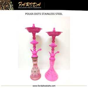 Juego de narguile de acero inoxidable con lunares coloridos artísticos pintados a mano de calidad superior, técnicas de espejo de calidad egipcia, gran oferta - Product Image 5