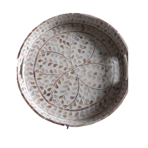 Bandeja de servicio de madera 100% hecha a mano con incrustaciones de fregona Nueva llegada Bandeja de tamaño personalizado decorativa de alta calidad de Vietnam - Product Image 3