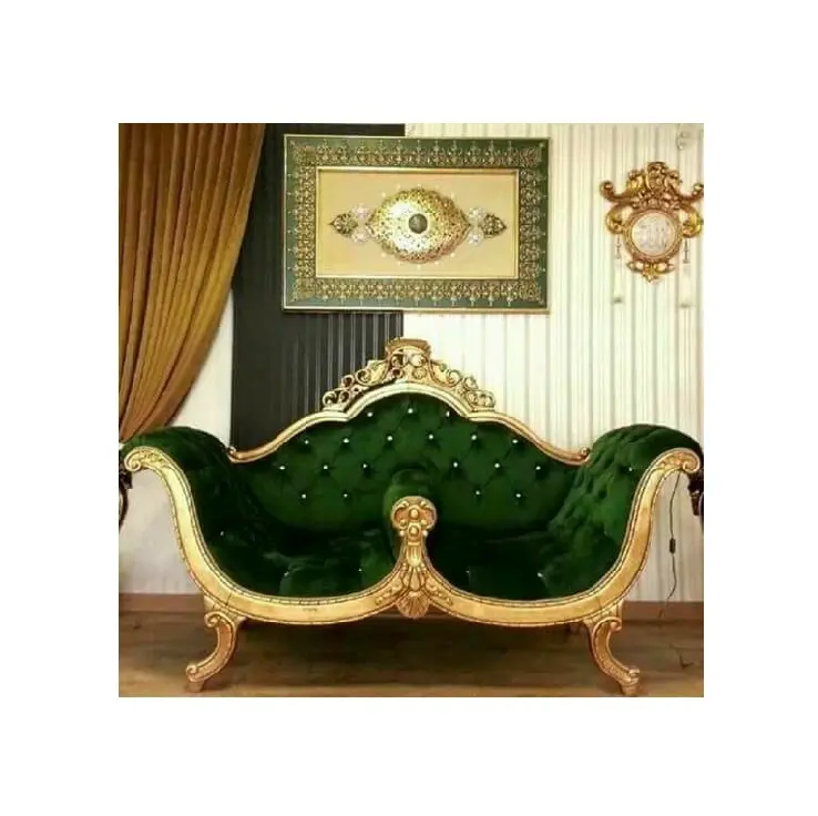 Sofá de madeira contínua da cadeira do sofá do casamento de 2 Seater com qualidade exclusiva personalizou o tamanho e a forma o sofá decorativo