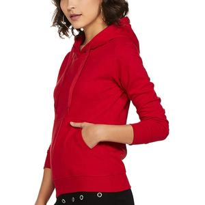 Alta calidad logotipo personalizado impreso 100% algodón Unisex rojo pulóver Puff estampado hombres sudaderas con capucha de gran tamaño mujeres Sudadera con capucha - Product Image 3