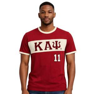 Kappa Alpha Psi Krimson Premium Jersey <b>Shirt</b> with Bold Lettering Athletic Fit Fraternity Style Nineteen Eleven Design - Product Image 1