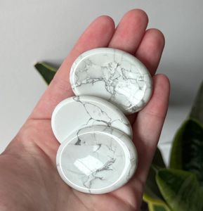 หินฮาวไลท์หินฮาวไลท์ทัชหินอัญมณีสีขาวคริสตัลแบบพกพา - Product Image 4