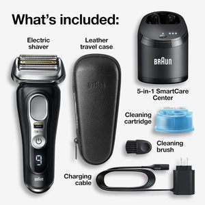 Rasoir électrique étanche pour homme, tondeuse à barbe 5-en-1, rasage humide/sec, nettoyage et chargement inclus, IPX7 pour le soin du visage - Product Image 6