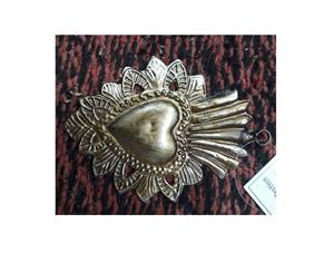 Métal Pressé Coeur Décoration Argent - Product Image 3