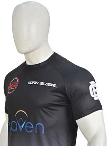 T-shirt d'entraînement évacuant l'humidité pour hommes Tissu respirant avec traitement anti-transpiration Léger extensible pour la course à pied Fitness - Product Image 5