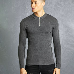 Ropa de calle activa para hombre de algodón 100%, lona larga cómoda para polo con diseño sólido único, diseño en blanco OEM - Product Image 4