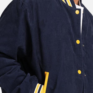 Veste bomber varsity streetwear d'hiver pour homme, fermeture, imperméable, écologique, motif à carreaux, logo frontal - Product Image 6