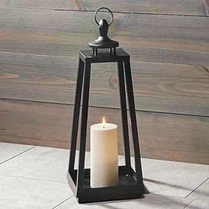 2024 Hot Selling Product <b>Black</b> Metal Aching Work Candle Holder <b>Lantern</b> Festival Home Garden Balcony Indoor Wedding Decoration - Product Image 6