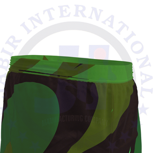 Pantalones cortos de playa informales para hombre, 100% poliéster, satén, secado rápido, estampado personalizado, cintura elástica media, tejido impermeable - Product Image 6