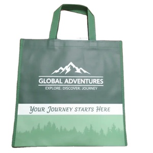 Custom Logo Recycled <b>Polypropylene</b> Woven Laminate Tote <b>Bag</b> Reusable Waterproof Nonwoven Shopping & Grocery <b>Bag</b> - Product Image 1
