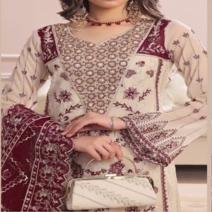 Motis Fashion ANCHAL Costumes indiens de luxe 3 pièces en mousseline de soie Robe élégante Salwar Kameez Boutique Lehenga Choli pour les fêtes - Product Image 6