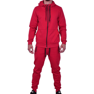 Sudadera con capucha transpirable de peso pesado con cremallera, ropa deportiva, chándal informal, pantalones de chándal con cordón, para gimnasio, invierno - Product Image 1