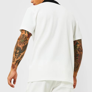 Polo de algodón a rayas con logotipo personalizado de alta calidad, manga corta de Golf, ajuste Regular, ropa de verano transpirable y cómoda - Product Image 2