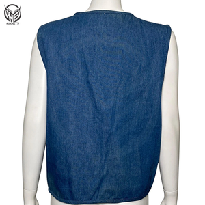 Chaleco de Mezclilla Tejido Transpirable y Ecológico para Mujer, Invierno 2025, 100% Tela Vaquera - Product Image 3