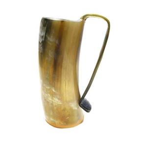 Taza de cuerno para beber estilo Búfalo con asa, cuernos para beber, taza de cuerno vikingo DE LA India, jarra con logotipo grabado personalizado - Product Image 3