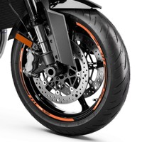 Etiquetas para llantas de motocicleta Labelbike Italy compatibles con 990 Duke, resistentes a los rayos UV y al agua