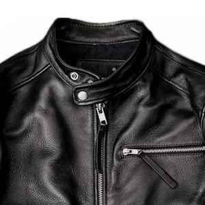 Veste en cuir pour homme personnalisée, légère et douce, avec doublure respirante, coque extérieure lisse et ajustement ergonomique parfait - Product Image 3