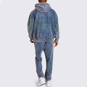 Sweat à capuche pull lavé à l'acide de haute qualité pour hommes imprimé personnalisé surdimensionné à manches longues 100% coton sweats à capuche pour hommes de base pour l'hiver - Product Image 3