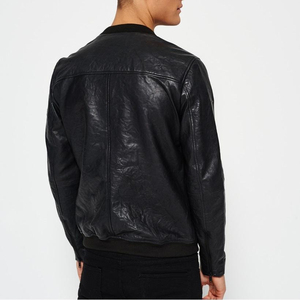 Veste en cuir d'hiver pour hommes, col montant, imperméable et coupe-vent, service de personnalisation OEM, vente en gros au Pakistan - Product Image 3