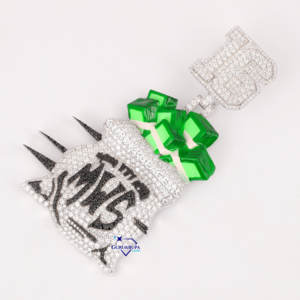 Personnalisé Unique Design Vvs Lab Grown Diamant Glacé Pendentif Style Hip Hop 925 Bijoux En Argent Pour Hommes - Product Image 4