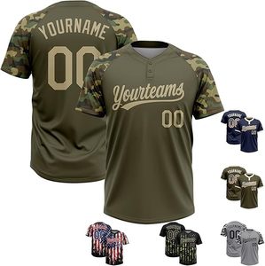 Camiseta de béisbol lisa con logotipo personalizado, camisas a rayas con botones, camiseta de béisbol deportiva de poliéster, ropa para adultos, camisetas de béisbol para niños - Product Image 1