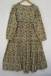 Indian Fusion Ikat Non-tissé Lavable Longueur Genou Vêtements de Plage Robe Occidentale Coton Naturel Été Indo Western Bouton de Poche - Product Image 2