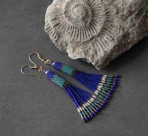 Luxury Quality <b>Emerald</b> Green Beaded Tassel Earrings - Product Image 2