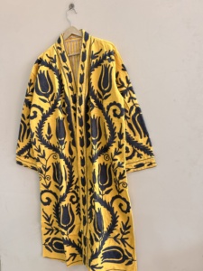 Suzani Long <b>Kimono</b> Jacket For Women Handmade Vintage Style Bohemian <b>Kimono</b> Coat - Product Image 4