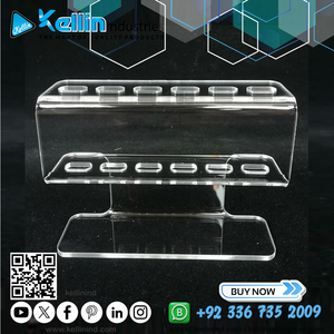 Estante de almacenamiento de pinzas para pestañas, organizador de herramientas de extensión de pestañas, soporte de pinzas acrílicas duraderas para 4 piezas - Product Image 2