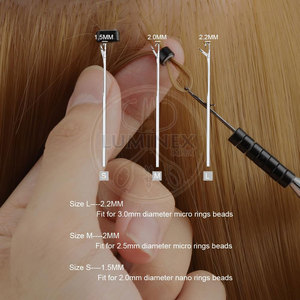 Vẻ đẹp Saloon tóc mở rộng Công cụ <span class=keywords><strong>Kit</strong></span> cho plier kéo công cụ vòng lặp cho tóc mở rộng loại bỏ <span class=keywords><strong>Micro</strong></span> Vòng - Product Image 6